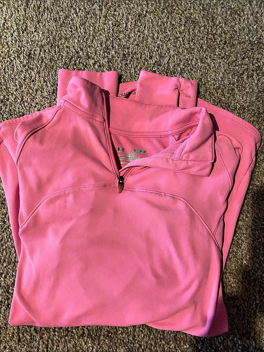 Under Armour AllSeasonGear Half Zip Pullover Long Sleeve Pink Medium
